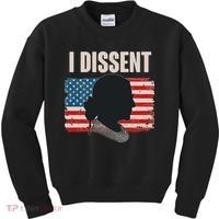 I Dissent Ruth Bader Ginsberg RBG USA American Flag Kids Sweatshirt thumb 0