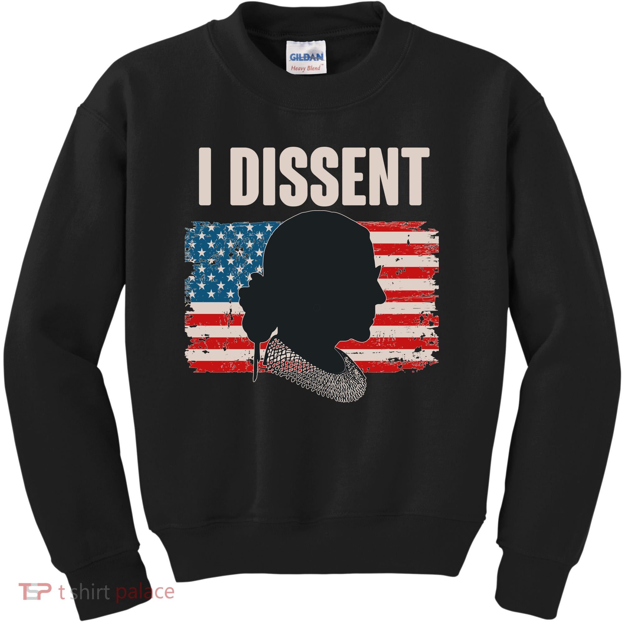 I Dissent Ruth Bader Ginsberg RBG USA American Flag Kids Sweatshirt
