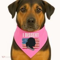 I Dissent Ruth Bader Ginsberg RBG USA American Flag USA-Made Doggie Bandana thumb 1