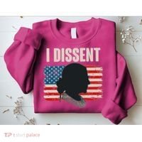 I Dissent Ruth Bader Ginsberg RBG USA American Flag Sweatshirt thumb 2