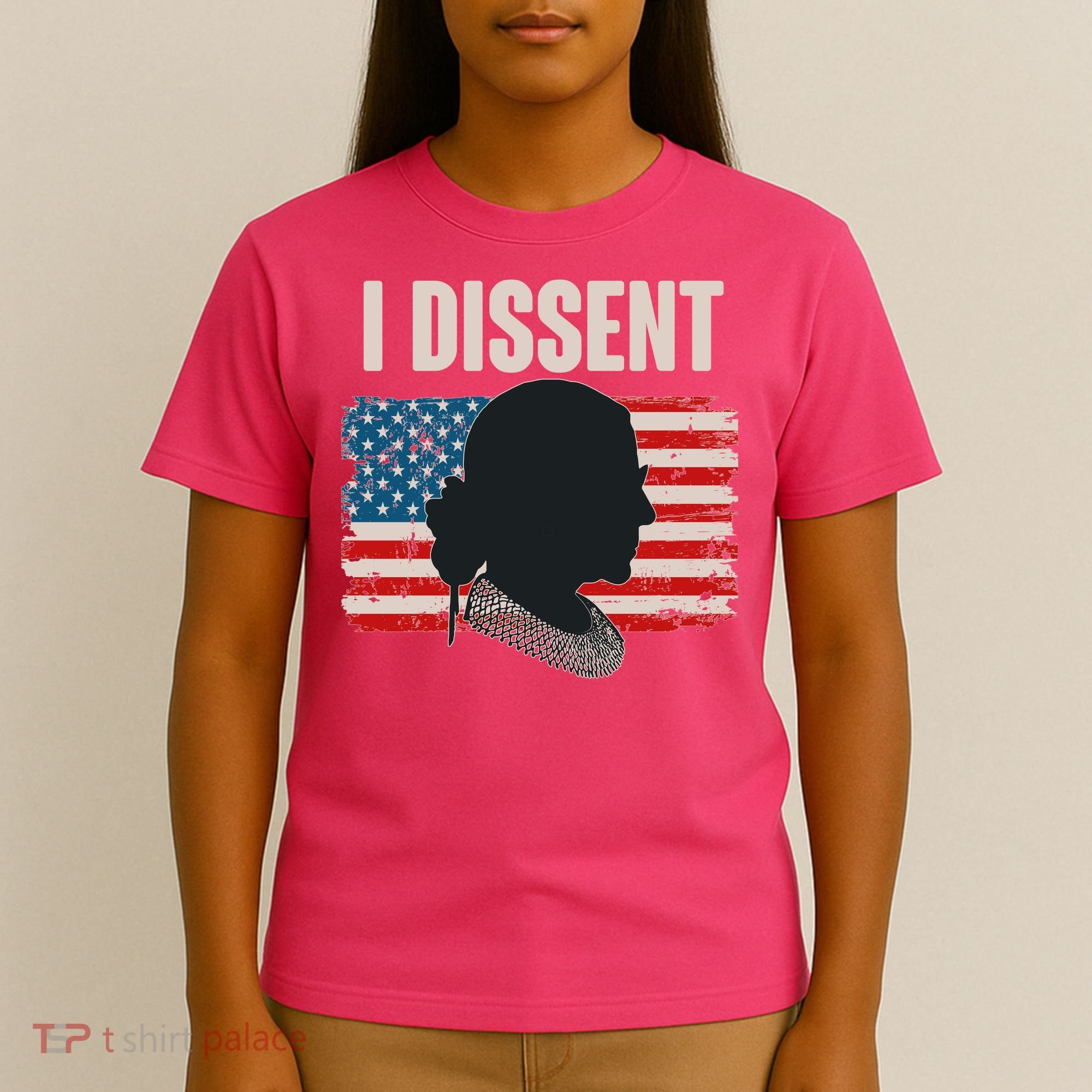 I Dissent Ruth Bader Ginsberg RBG USA American Flag T-Shirt