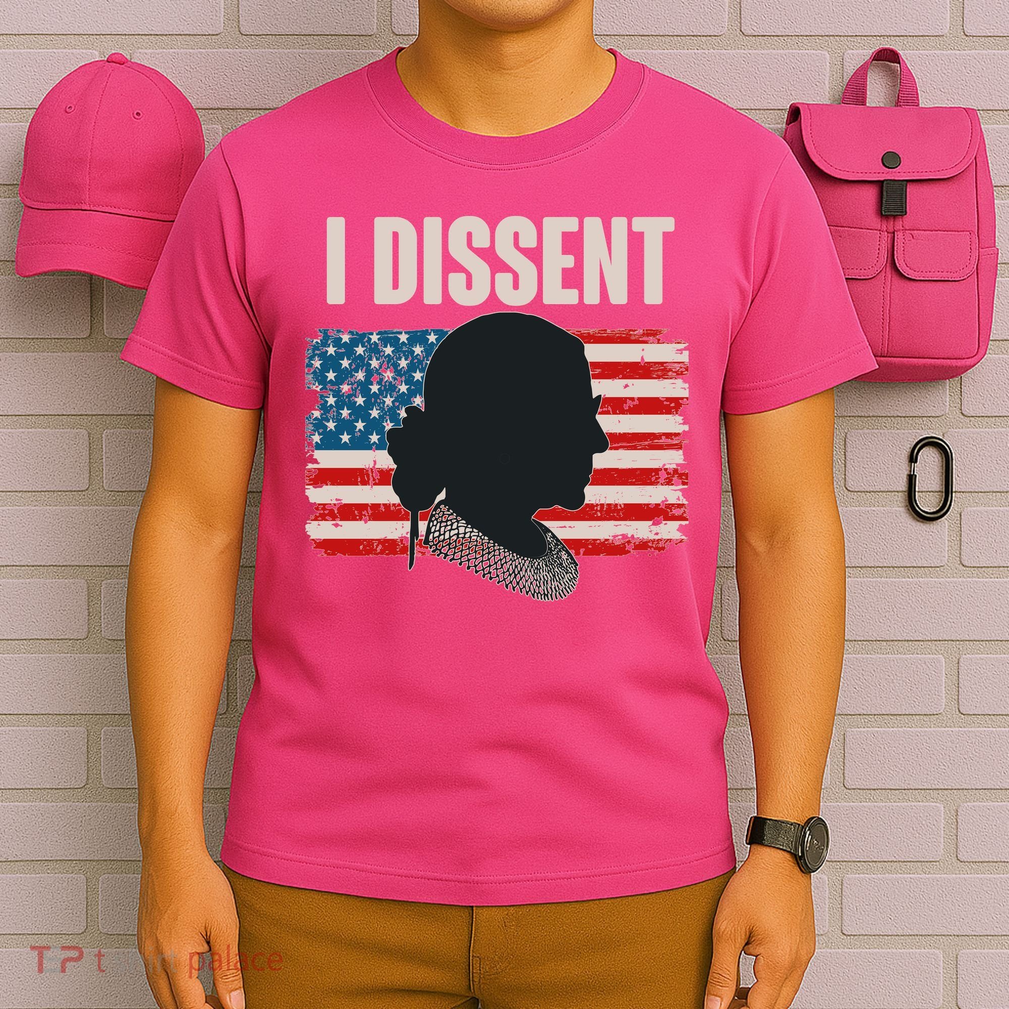 I Dissent Ruth Bader Ginsberg RBG USA American Flag T-Shirt