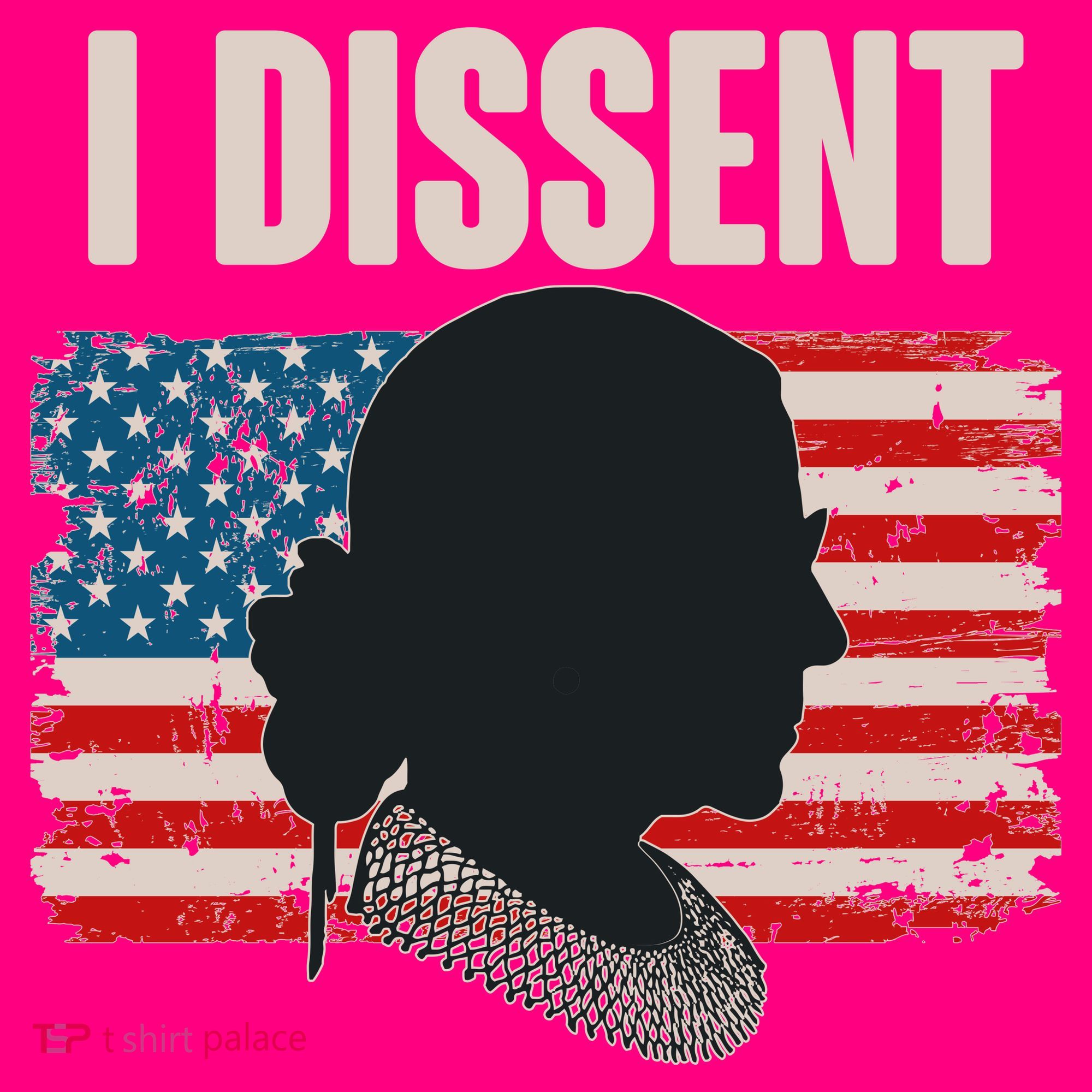 I Dissent Ruth Bader Ginsberg RBG USA American Flag Mousepad