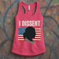 I Dissent Ruth Bader Ginsberg RBG USA American Flag Women's Tank Top thumb 3
