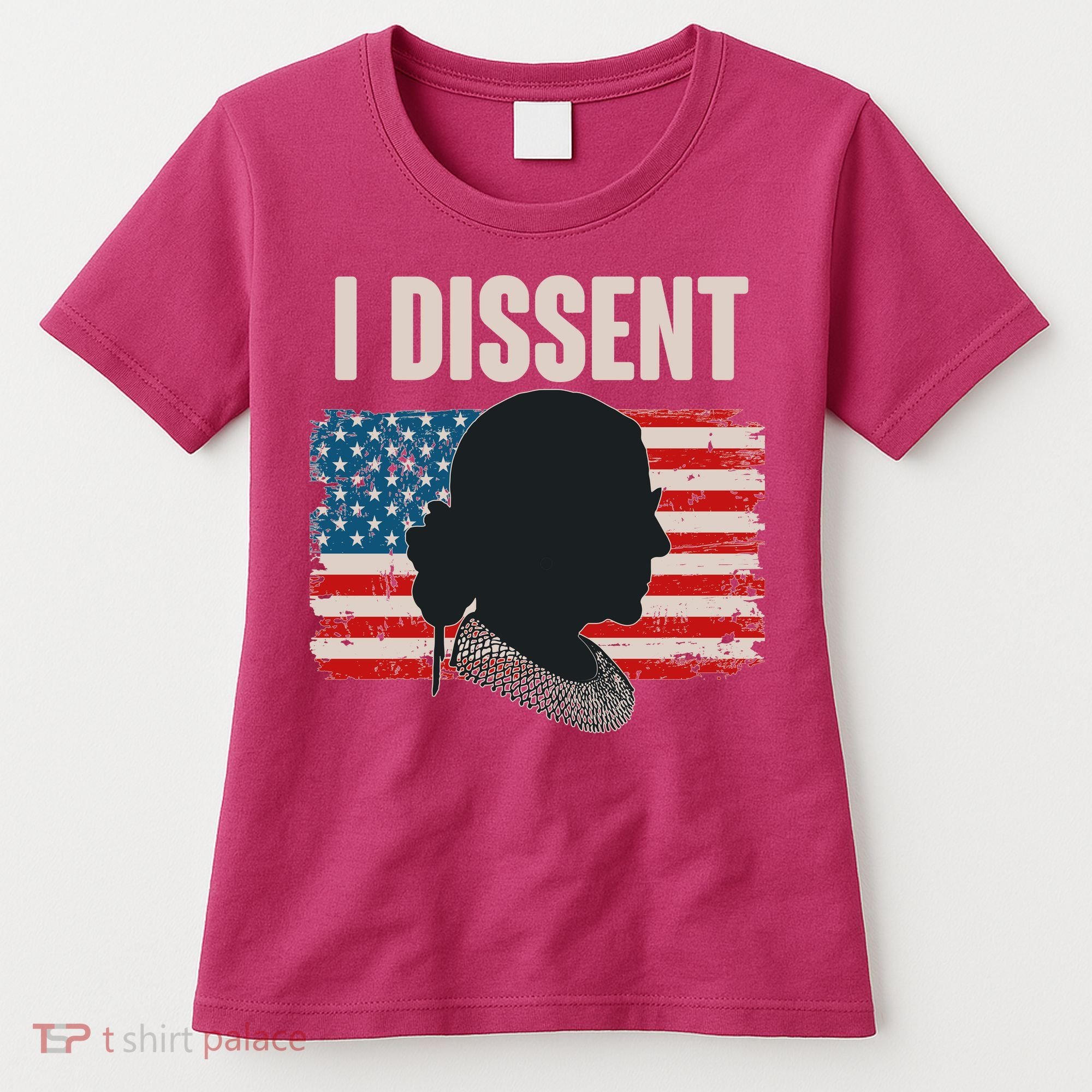 I Dissent Ruth Bader Ginsberg RBG USA American Flag Women's T-Shirt