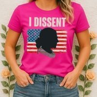 I Dissent Ruth Bader Ginsberg RBG USA American Flag Women's T-Shirt thumb 2