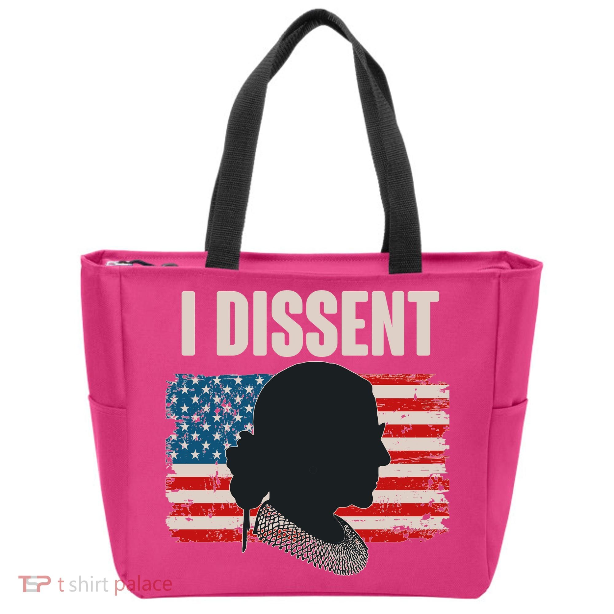 I Dissent Ruth Bader Ginsberg RBG USA American Flag Tote Bag