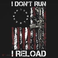 I Don't Run I Reload Gun American Flag Patriots  Women's Hoodie thumb 2