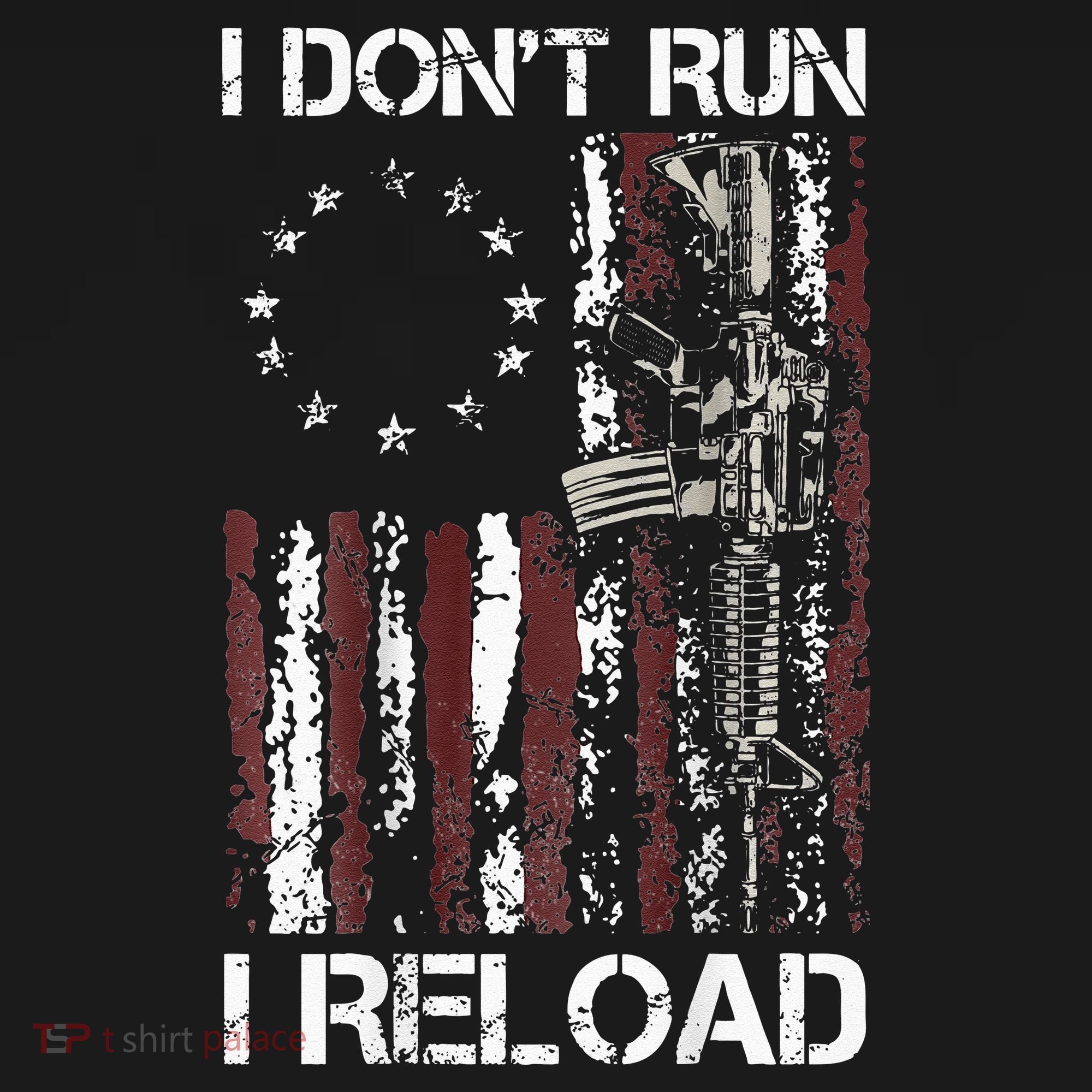 I Don't Run I Reload Gun American Flag Patriots  Mousepad