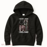 I Don't Run I Reload Gun American Flag Patriots  Kids Hoodie thumb 0