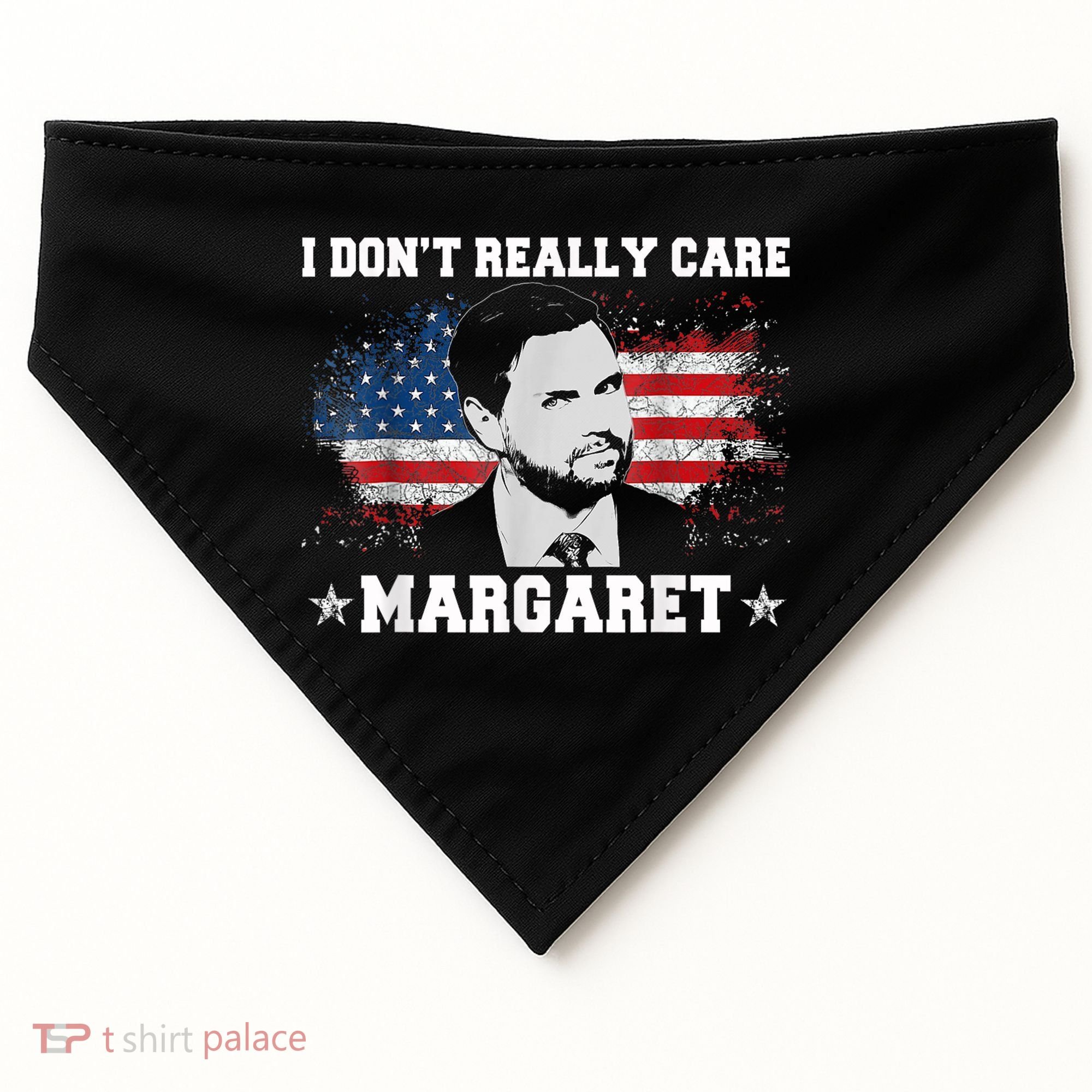 I DonT Really Care Margaret Funny Minimalist Jd Vance USA-Made Doggie Bandana