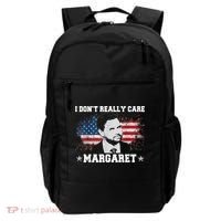 I DonT Really Care Margaret Funny Minimalist Jd Vance Backpack thumb 0