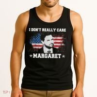 I DonT Really Care Margaret Funny Minimalist Jd Vance Tank Top thumb 3