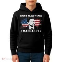 I DonT Really Care Margaret Funny Minimalist Jd Vance Kids Hoodie thumb 4