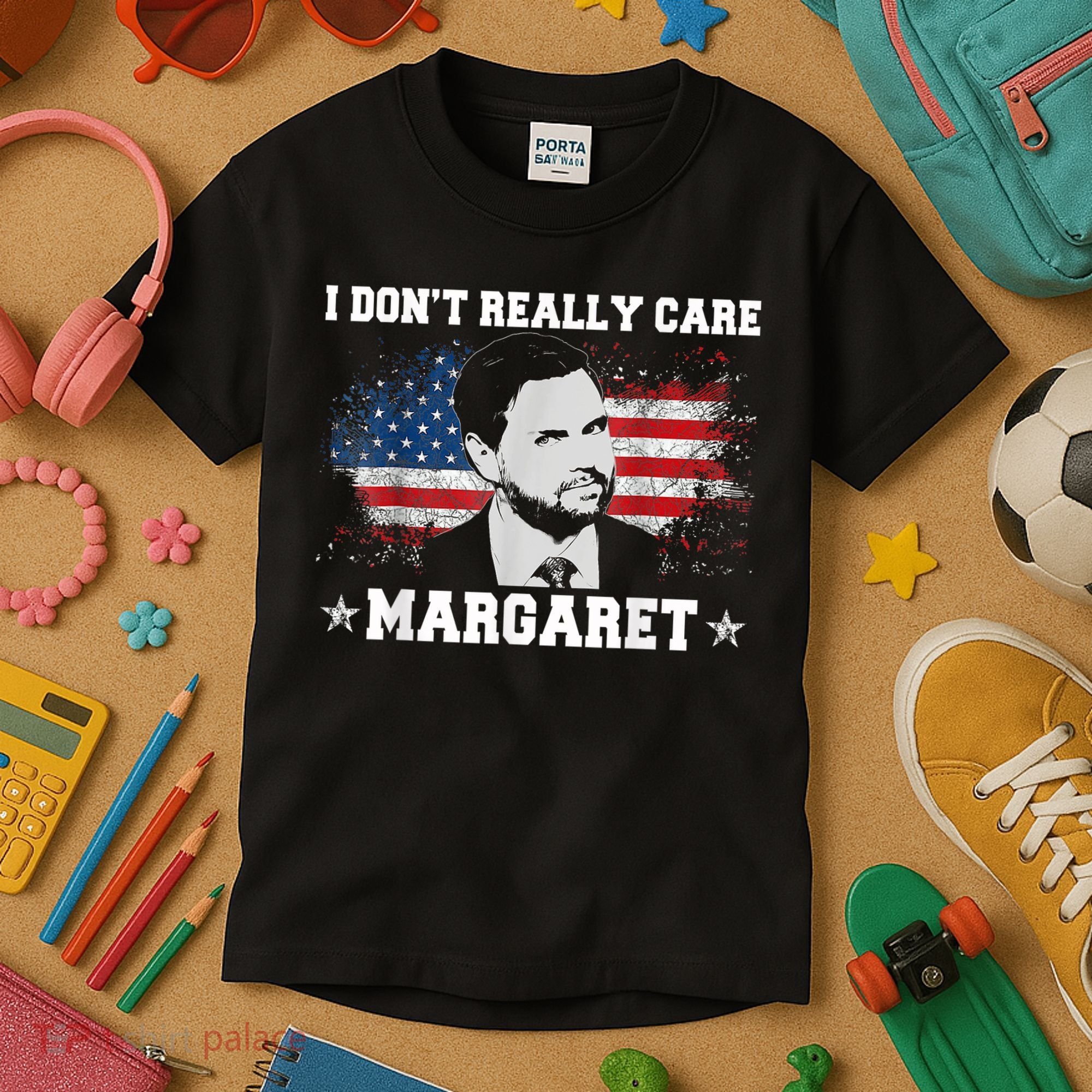 I DonT Really Care Margaret Funny Minimalist Jd Vance Kids T-Shirt