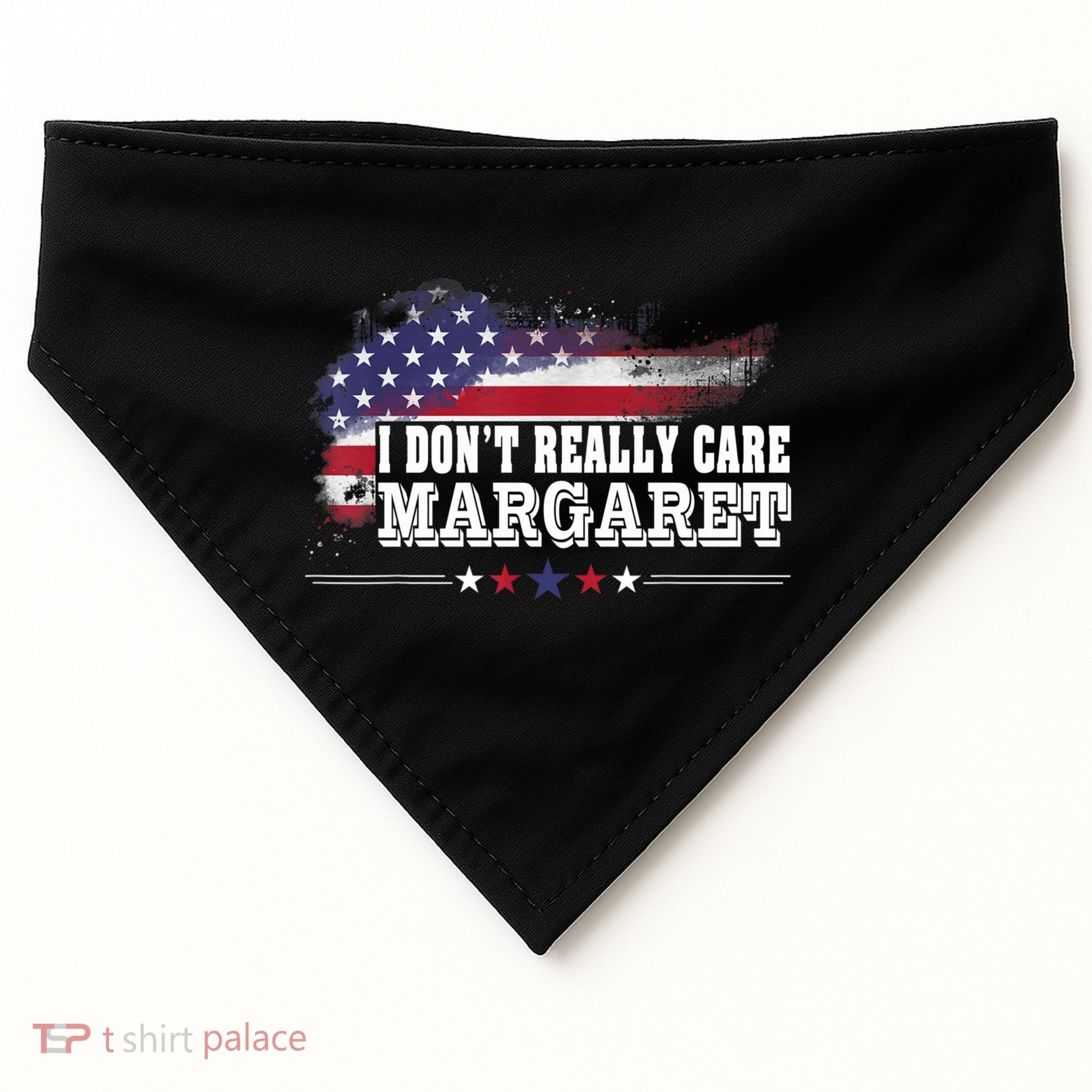 I DonT Really Care Margaret Funny Minimalist Long Sleeve USA-Made Doggie Bandana