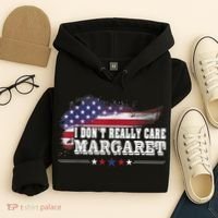 I DonT Really Care Margaret Funny Minimalist Long Sleeve Hoodie thumb 4
