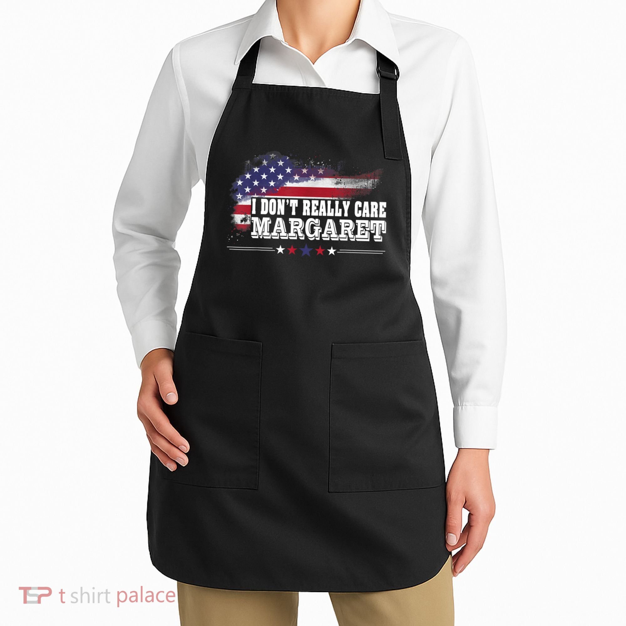 I DonT Really Care Margaret Funny Minimalist Long Sleeve Apron