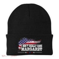 I DonT Really Care Margaret Funny Minimalist Long Sleeve Beanie thumb 0