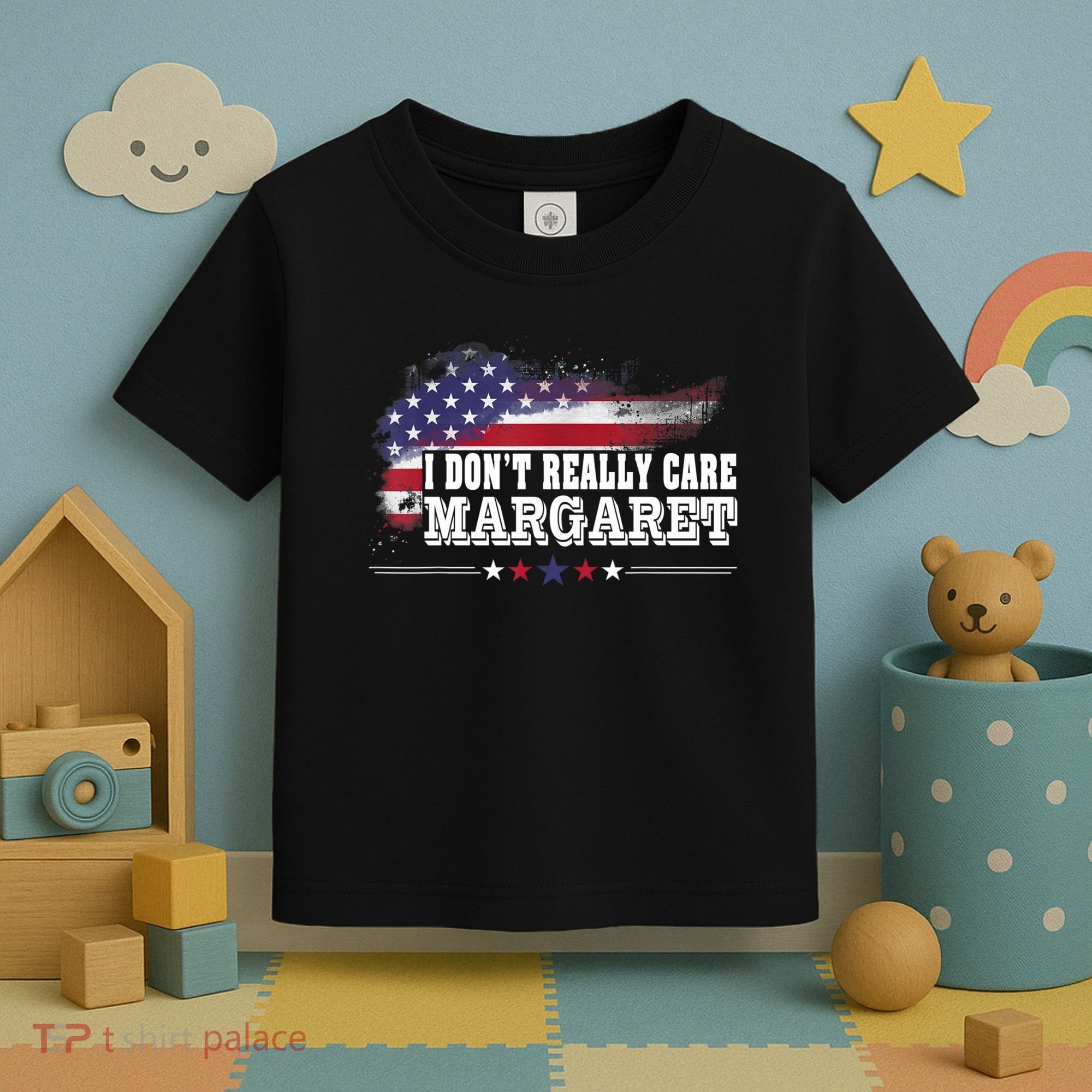 I DonT Really Care Margaret Funny Minimalist Long Sleeve Toddler T-Shirt