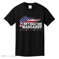 I DonT Really Care Margaret Funny Minimalist Long Sleeve Kids T-Shirt thumb 0