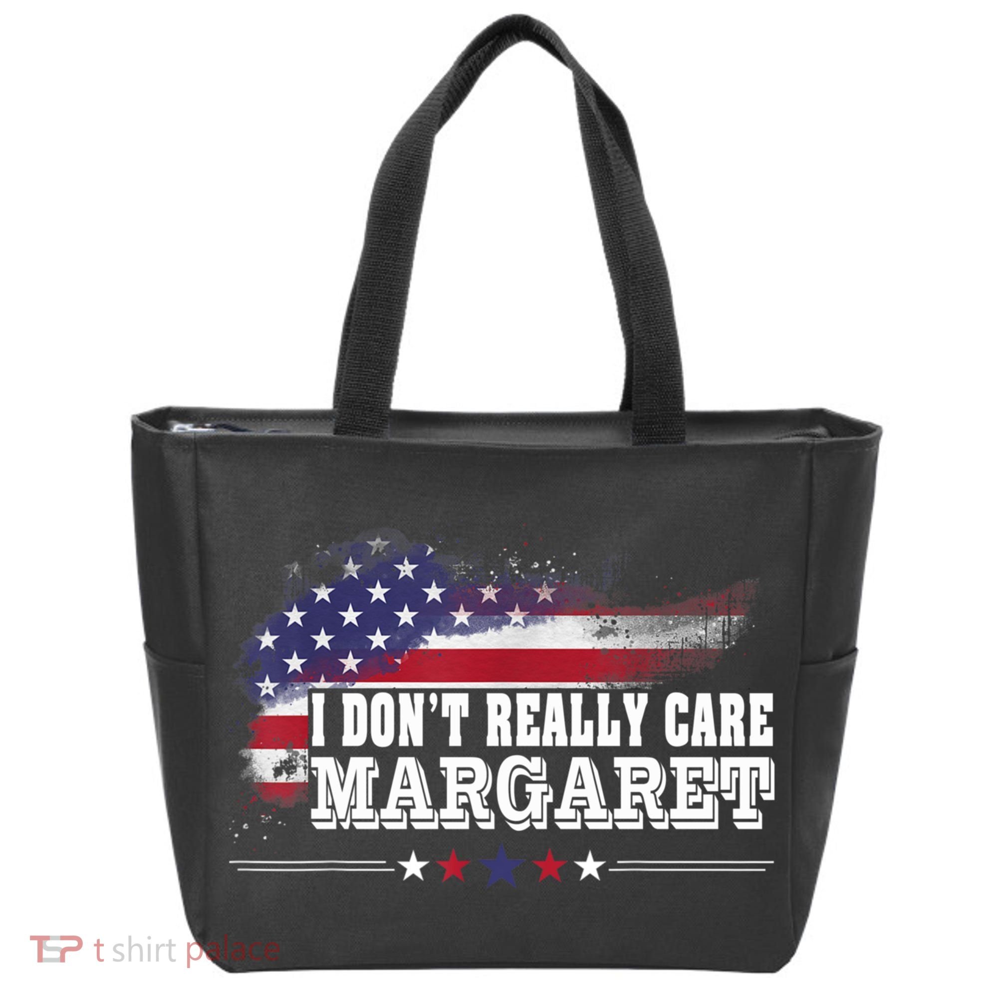 I DonT Really Care Margaret Funny Minimalist Long Sleeve Tote Bag