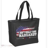 I DonT Really Care Margaret Funny Minimalist Long Sleeve Tote Bag thumb 2