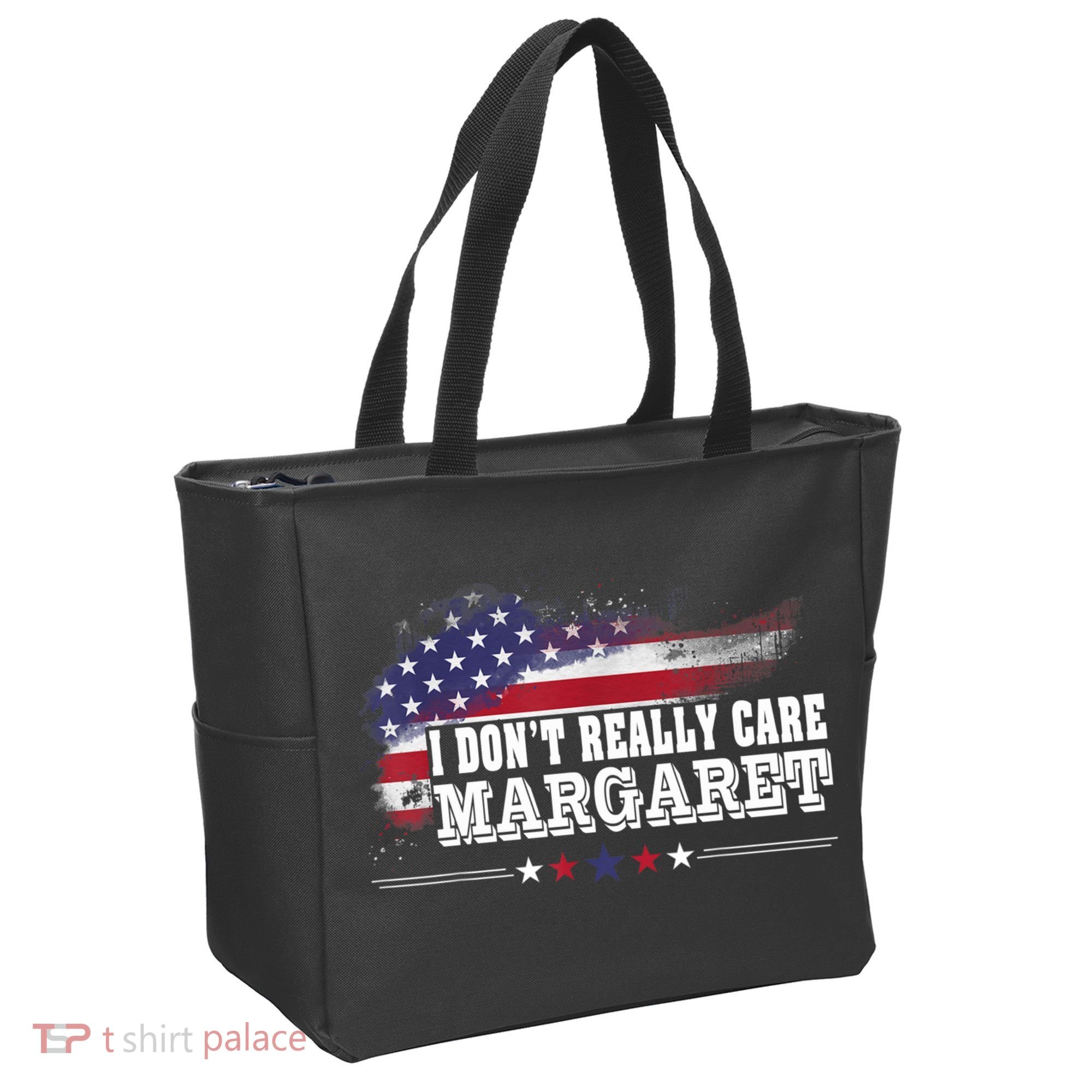 I DonT Really Care Margaret Funny Minimalist Long Sleeve Tote Bag