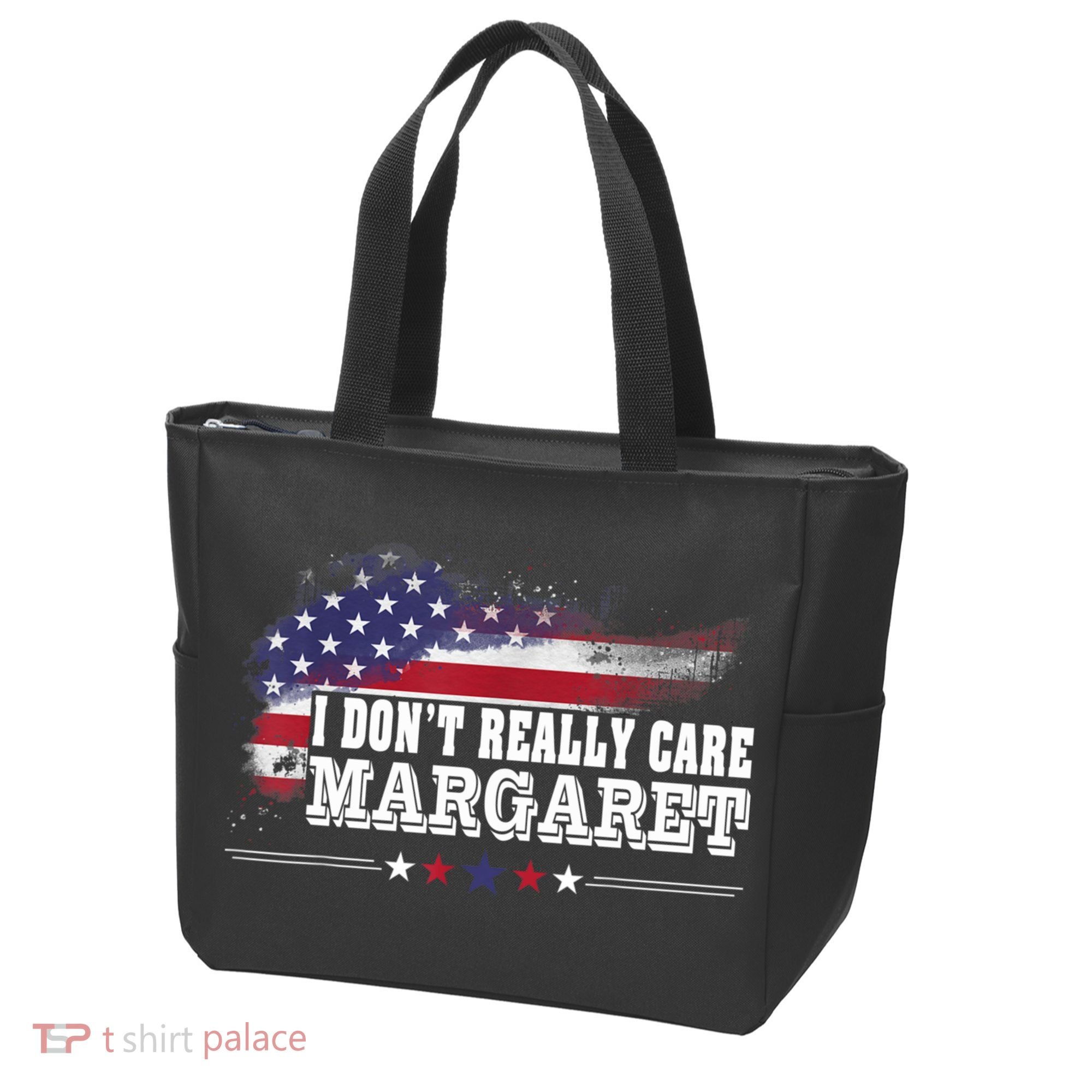 I DonT Really Care Margaret Funny Minimalist Long Sleeve Tote Bag