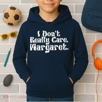 I DonT Really Care Margaret Minimalist Kids Hoodie thumb 2