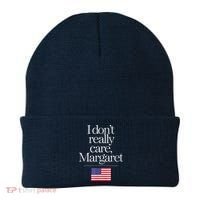 I DonT Really Care Margaret Minimalist Jd Vance Beanie thumb 0