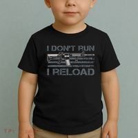 I Don't Run I Reload Funny Gun Owner Pro Guns (ON BACK) Toddler T-Shirt thumb 2