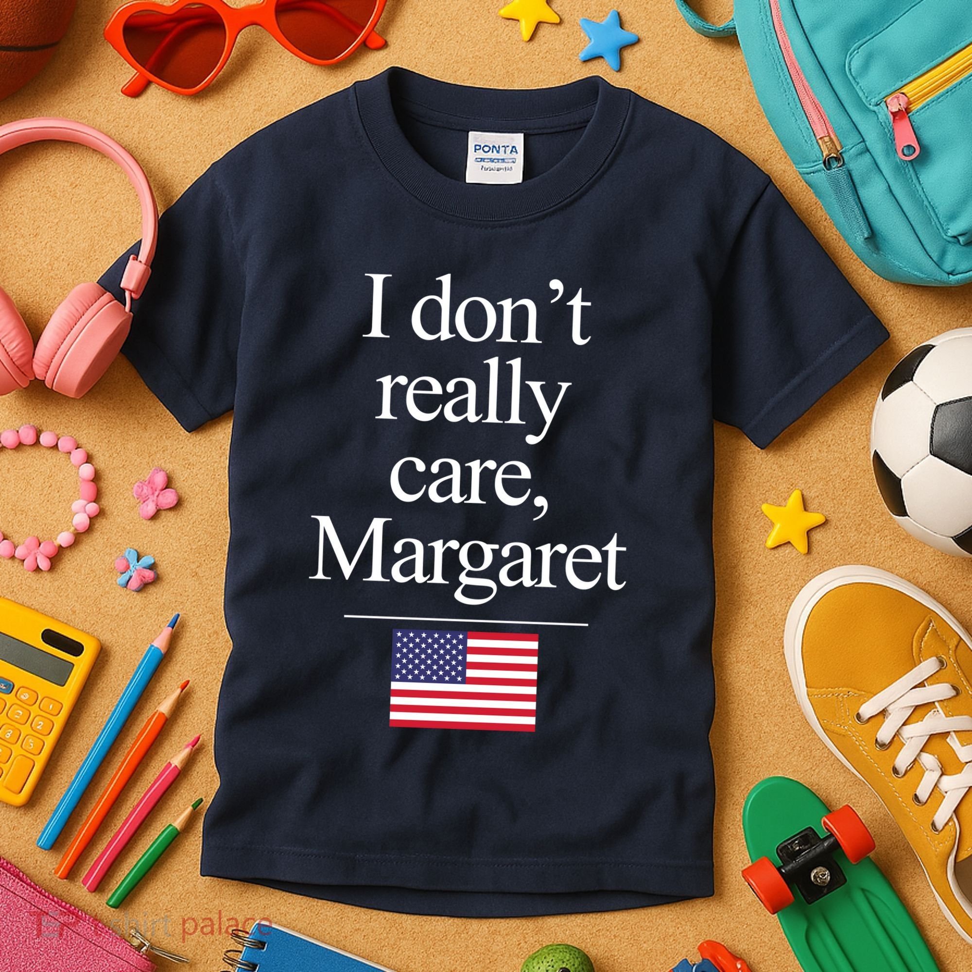 I Dont Really Care Margaret Minimalist Jd Vance Kids T-Shirt