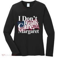 I DonT Really Care Margaret Funny Minimalist Women's Long Sleeve Shirt thumb 0