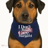 I DonT Really Care Margaret Minimalist USA-Made Doggie Bandana thumb 1