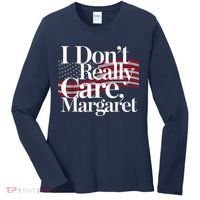 I DonT Really Care Margaret Minimalist Women's Long Sleeve Shirt thumb 0