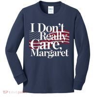 I DonT Really Care Margaret Minimalist Kids Long Sleeve Shirt thumb 0