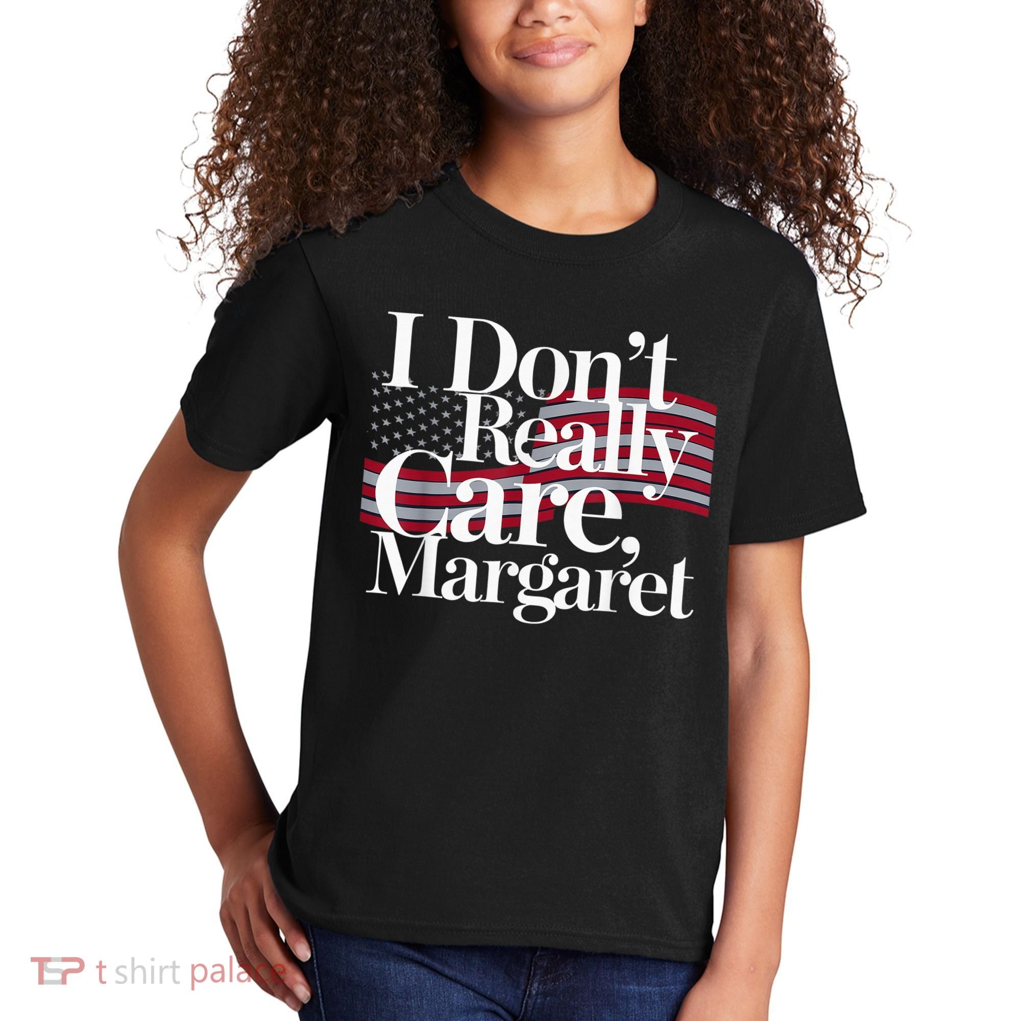 I DonT Really Care Margaret Minimalist Kids T-Shirt