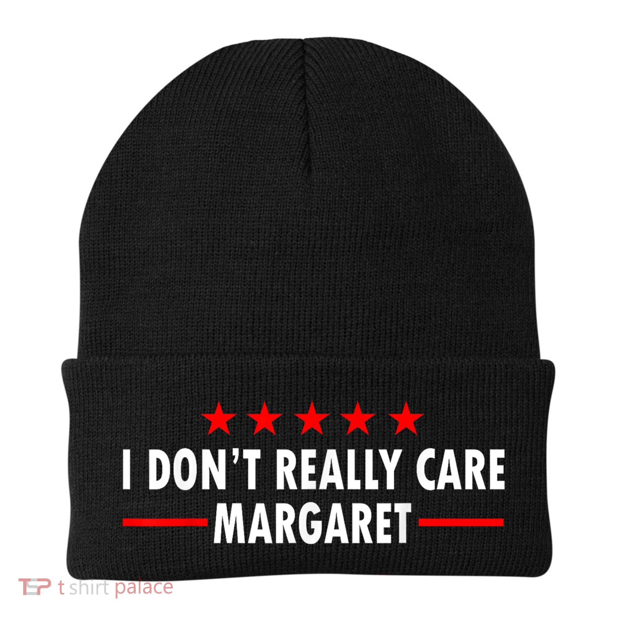 I Don’T Really Care Margaret Jd Vance Funny Minimalist Beanie
