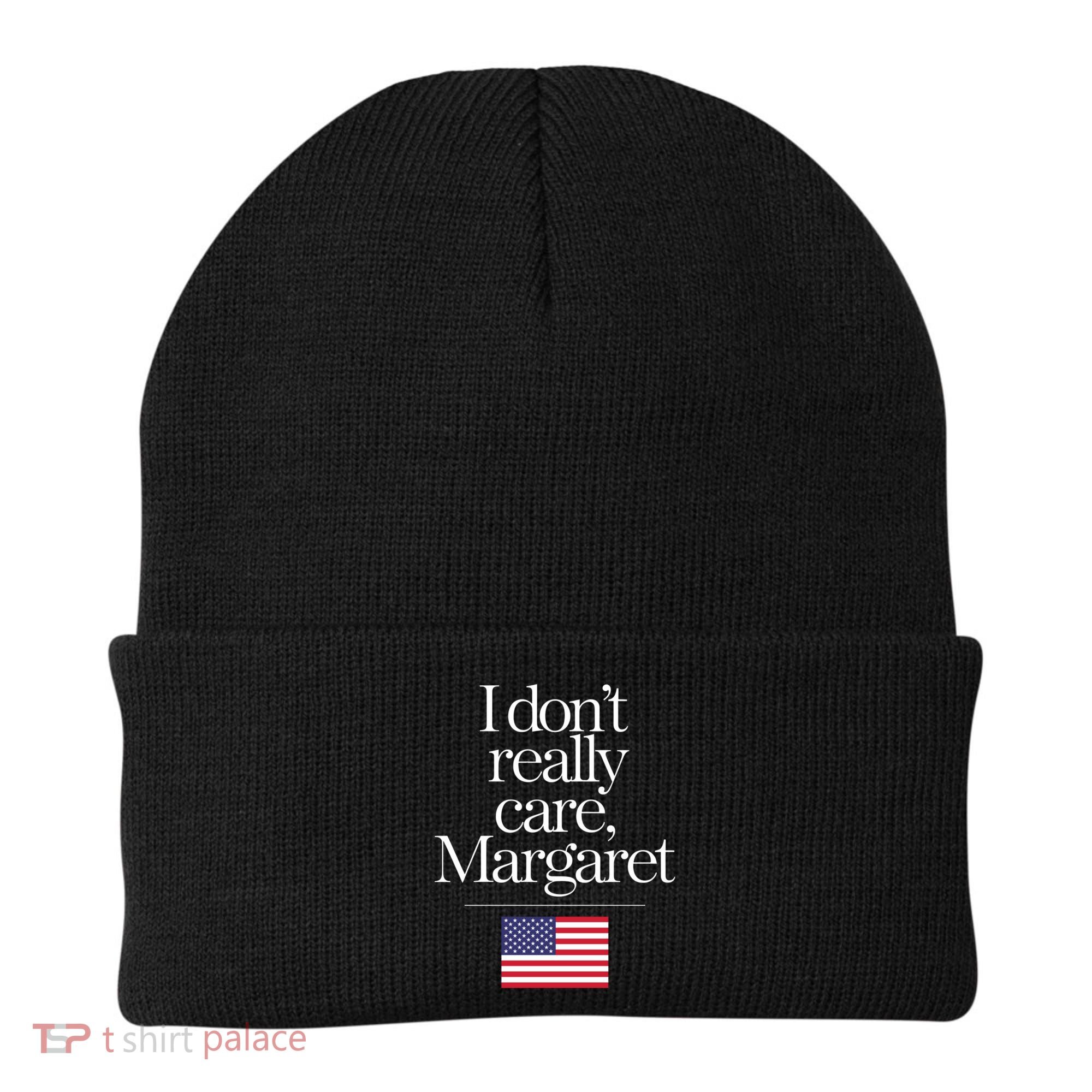 I DonT Really Care Margaret Funny Minimalist Jd Vance Long Sleeve Beanie