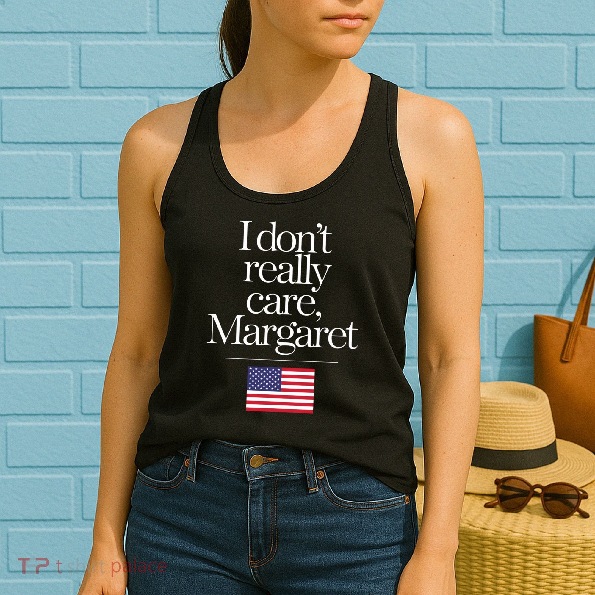 I DonT Really Care Margaret Funny Minimalist Jd Vance Long Sleeve Women's Tank Top