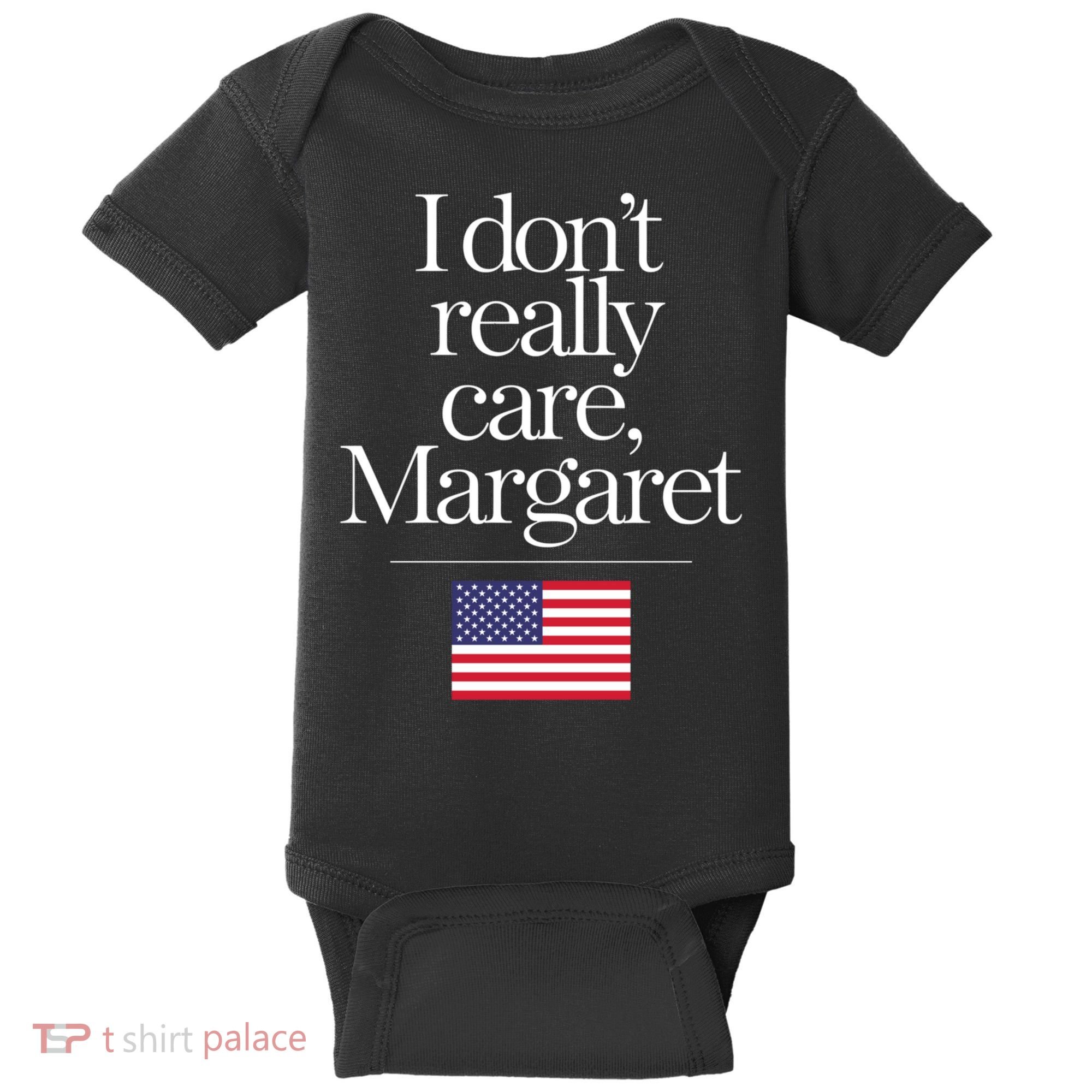 I DonT Really Care Margaret Funny Minimalist Jd Vance Long Sleeve Baby Bodysuit