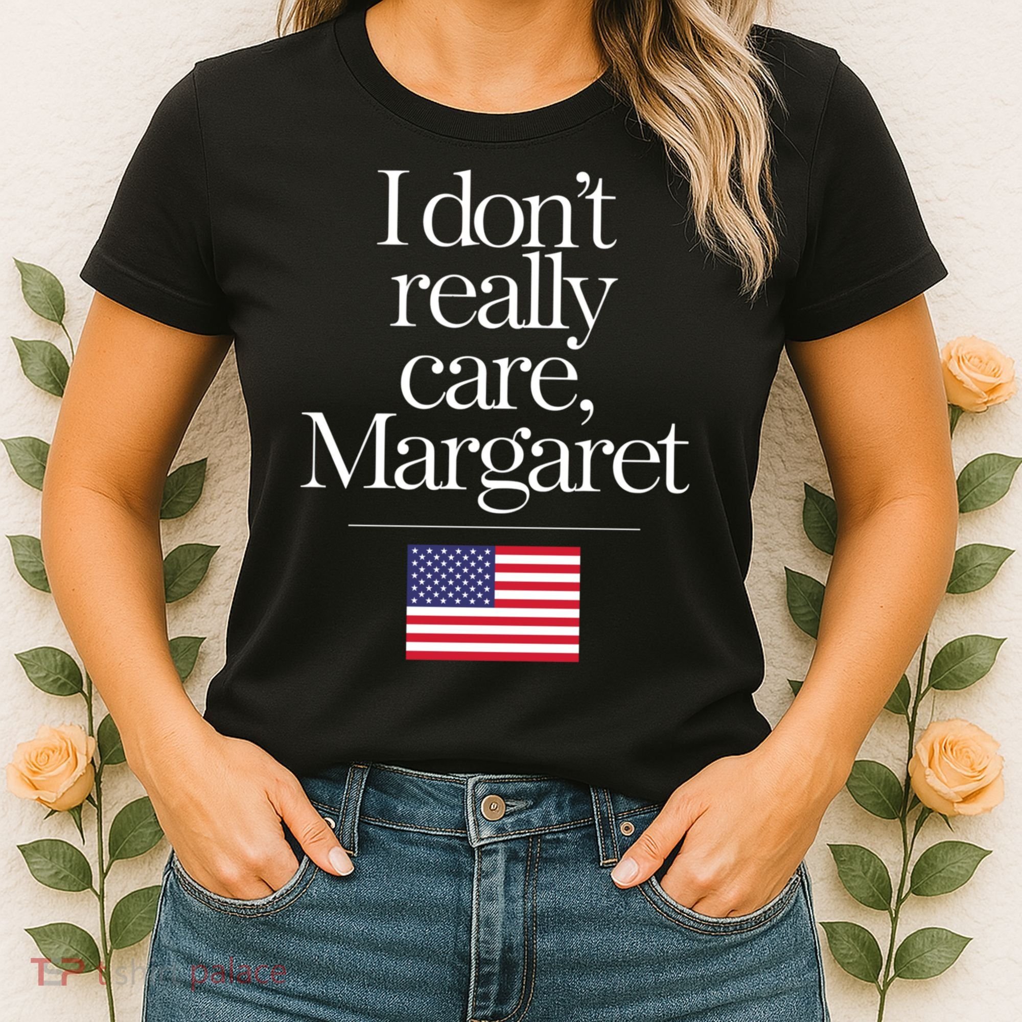 I DonT Really Care Margaret Funny Minimalist Jd Vance Long Sleeve Women's T-Shirt