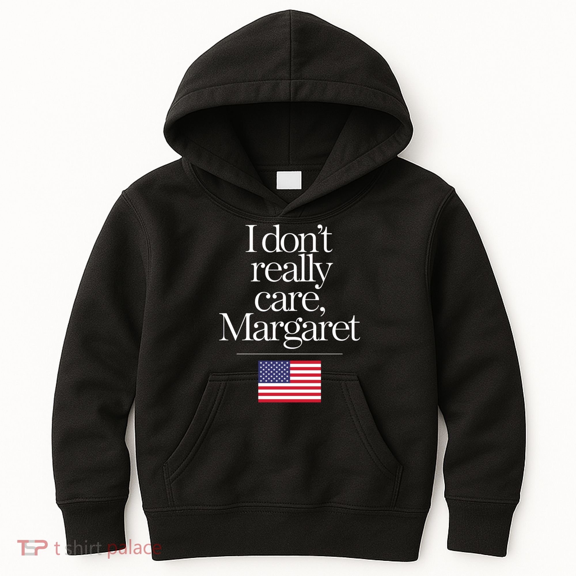 I DonT Really Care Margaret Funny Minimalist Jd Vance Long Sleeve Kids Hoodie