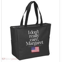 I DonT Really Care Margaret Funny Minimalist Jd Vance Long Sleeve Tote Bag thumb 2