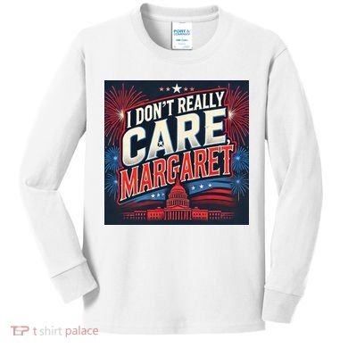 I Don’T Really Care Margaret Kids Long Sleeve Shirt