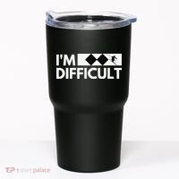 I'm Difficult Ski Funny Skier Snowboard Skiing Tumbler thumb 0