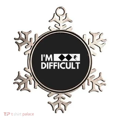 I'm Difficult Ski Funny Skier Snowboard Skiing Ornament