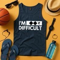 I'm Difficult Ski Funny Skier Snowboard Skiing Tank Top thumb 4