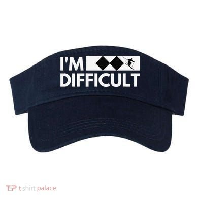 I'm Difficult Ski Funny Skier Snowboard Skiing Visor